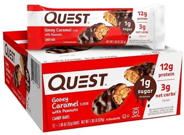 Quest Gooey Caramel high protein bar