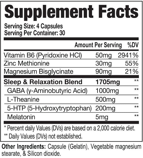 AP Sports Regimen HyperNite sleep aid facts