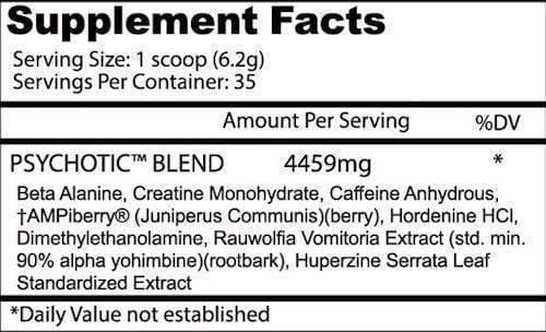 Insane Labz Psychotic 35 servings|Lowcostvitamin.com|Beta-alanine