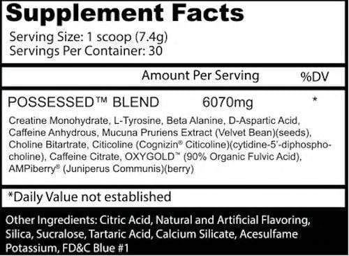 Insane Labz Possessed Pre-Workout 30 servings|Lowcostvitamin.com|Creatine