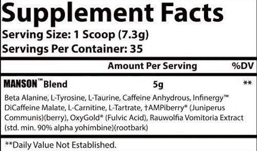 Insane Labz Manson Pre Workout|Lowcostvitamin.com|Muscle Pumps