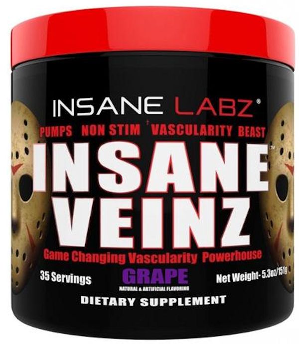Insane Labz Insane Veinz Non-Stim Pre-workout pumps