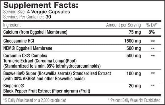 Serious Nutrition Solutions SNS Joint Support XT 120 Caps|Lowcostvitamin.com|Glucosamine
