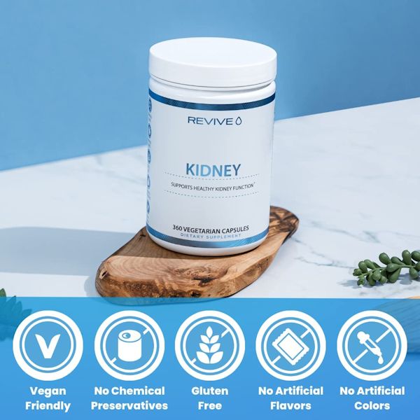 Revive Kidney Supports Healthy Kidney Functions 360 Veg-Capsules fact