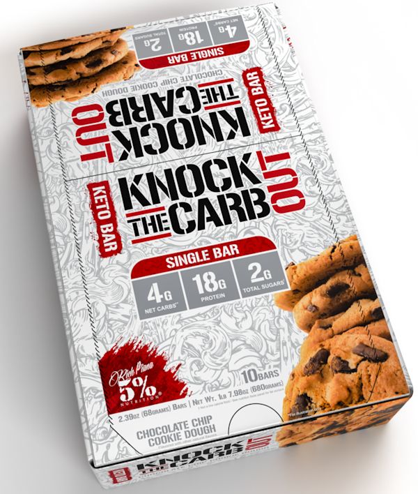 5% Nutrition Knock The Carb Out Bar 10/box|Lowcostvitamin.com