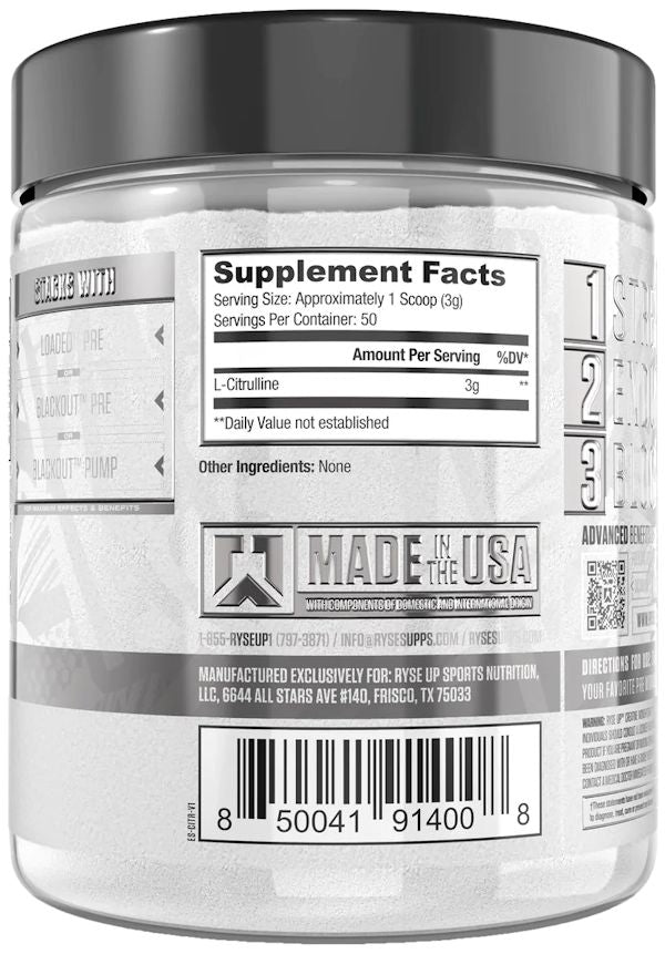 Ryse Supplements L-Citrulline Muscle Pumps|Lowcostvitamin.com