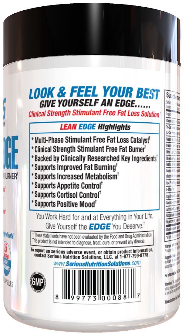 Serious Nutrition Solutions SNS Lean Edge Fat Burner 120 CapsLowcostvitamin.com