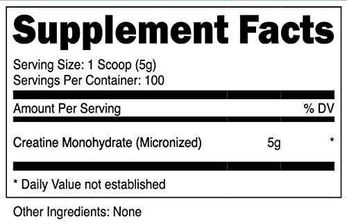 LG Science Creatine Pure Unflavored 100 servings fact