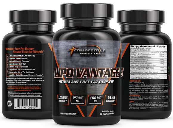 Competitive Edge Labs LipoVantage Stim-Free Fat Burner|Lowcostvitamin.com|Fat Burner