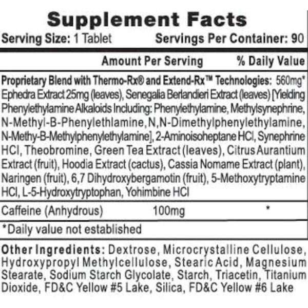 Hi-Tech Lipodrene Fat Burner DMHA fact