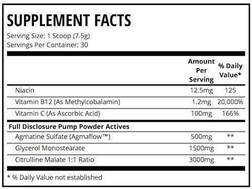 Man Sports Pump Powder Pre-Workout 30 servings|Lowcostvitamin.com|Agmatine