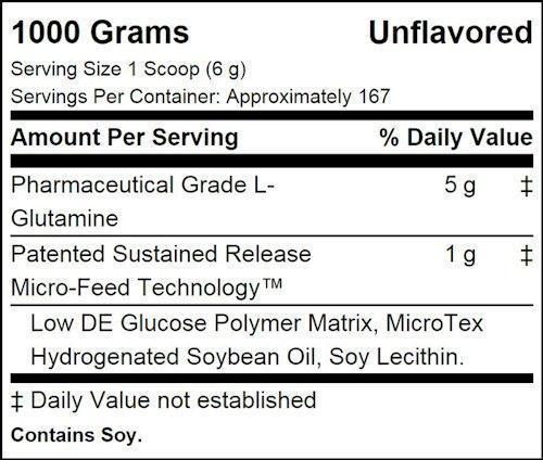 MHP Glutamine-SR Sustained-Release 167 servings|Lowcostvitamin.com