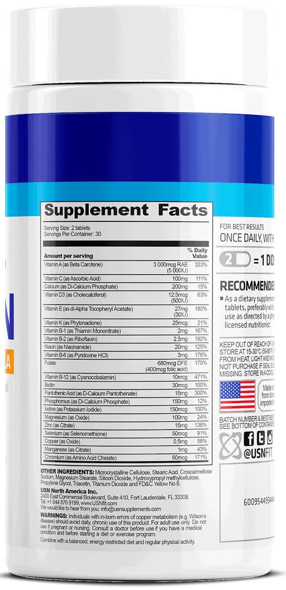 USN Vibrance Multi-Vitamin 60 tabs|Lowcostvitamin.com|Multi Vitamin