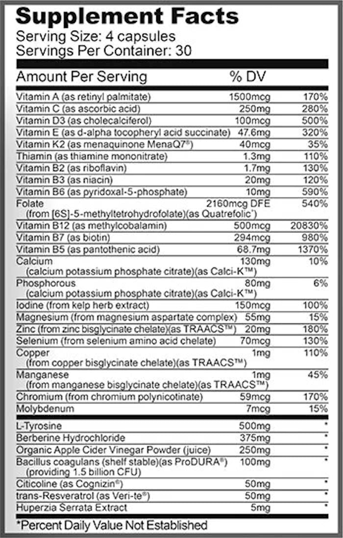 Purus Labs Multifast Multi-Vitamin 120 capsLowcostvitamin.com