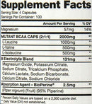 Mutant BCAA 400 Capsules|Lowcostvitamin.com|BCAA