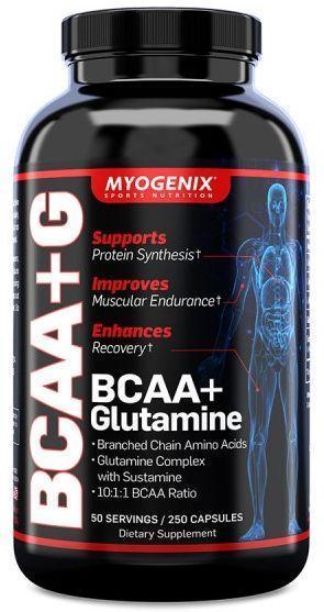 Myogenix BCAA+ G 250 Caps|Lowcostvitamin.com|BCAA