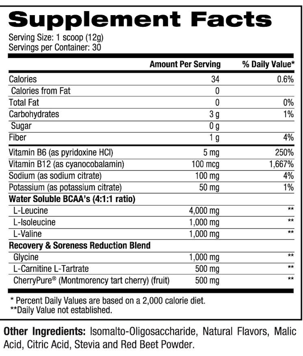 NF Sports Natural Amino label