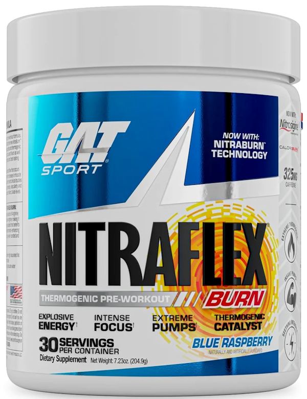 GAT Sport NITRAFLEX BURN intense pre-workout lean muscle 