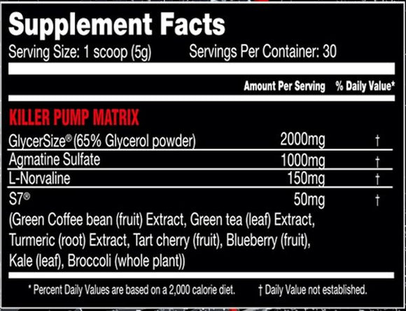 Killer Labz Noxious Muscle Pumps 30 servings|Lowcostvitamin.com|Citrulline