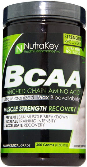 NutraKey BCAA Powder 400 gms|Lowcostvitamin.com|BCAA