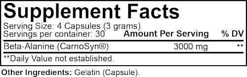 Nutrakey Beta-Alanine 120 Capsules|Lowcostvitamin.com|beta alanine