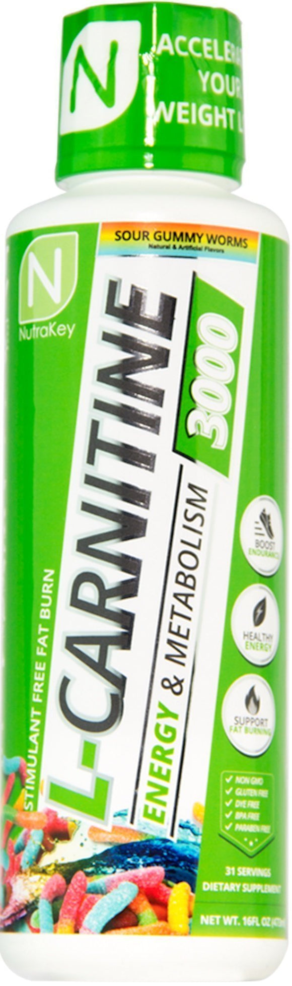 Nutrakey Liquid L-Carnitine 3000|Lowcostvitamin.com|Carnitine