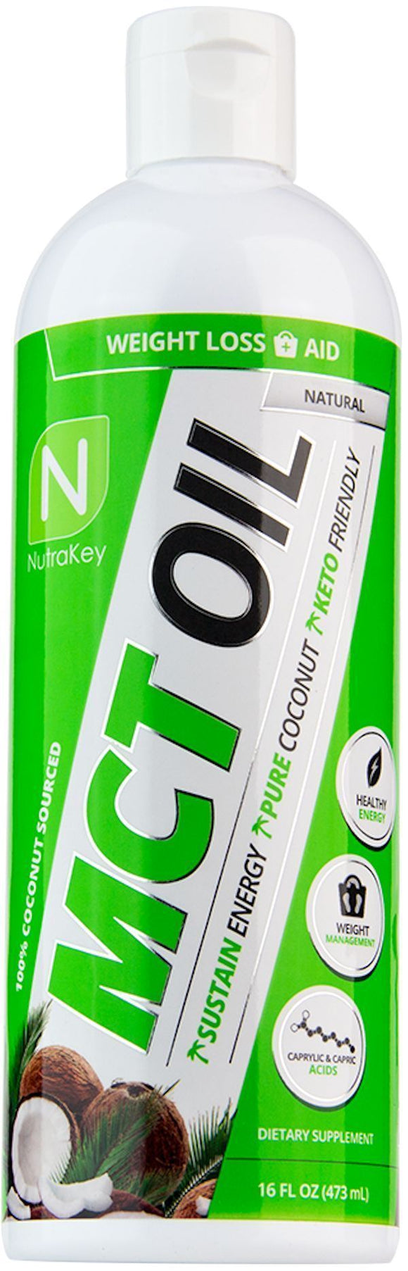 Nutrakey MCT Oil Liquid 16 oz|Lowcostvitamin.com|Fat Burner