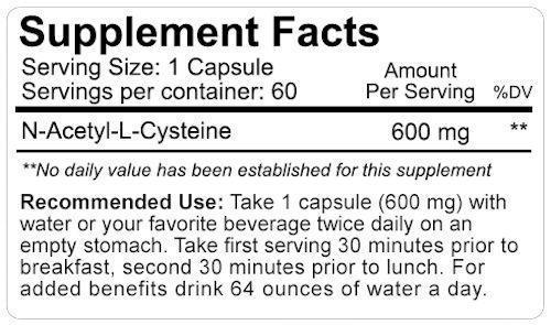 Nutrakey NAC 60 caps|Lowcostvitamin.com|Liver Support