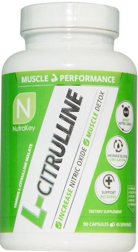 Nutrakey Citrulline Malate 90 Caps|Lowcostvitamin.com|Muscle Pumps