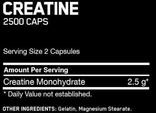 Optimum Nutrition Creatine 2500 200 Capsules|Lowcostvitamin.com