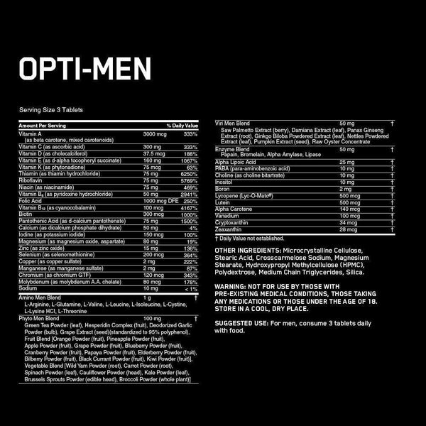 Optimum Nutrition Multi Vitamin Opti-Men Optimum 90 Tabs