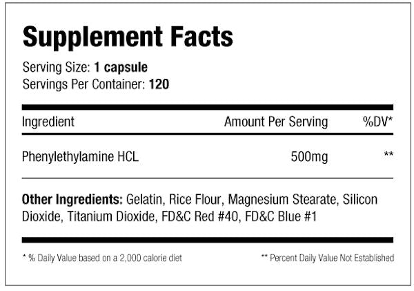 SNS Serious Nutrition Solutions PEA-500 Xtreme 120 caps fact