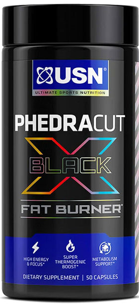 USN PhedraCut Burn X Black 50 caps.|Lowcostvitamin.com|Fat Burner