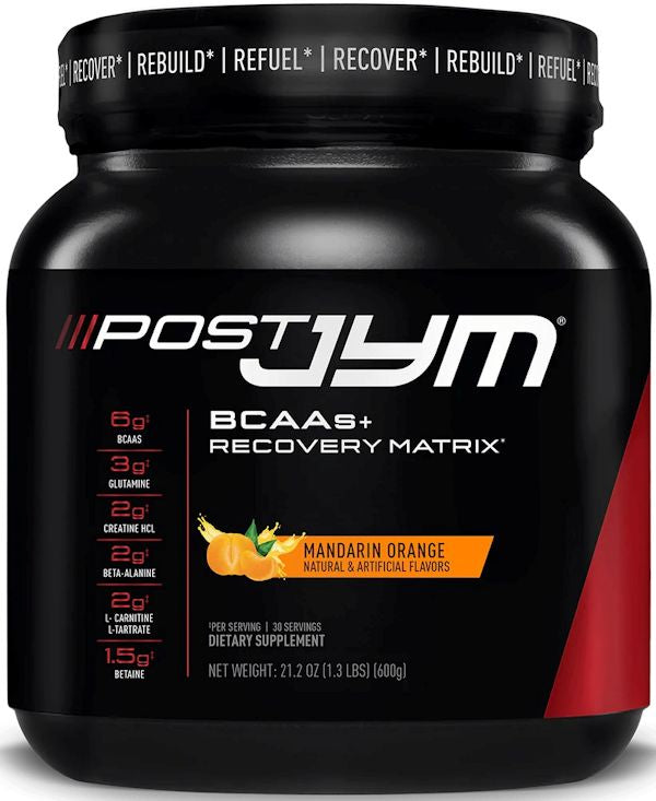 JYM Supplement Science Post BCAAs Recovery Matrix Post-Workout orange