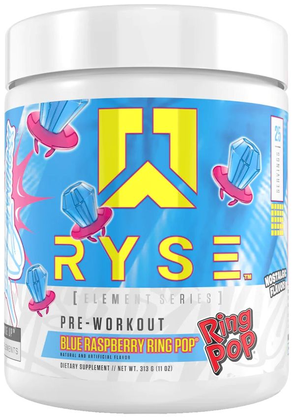 RYSE Element Series Pre-Workout supplement cherry rings