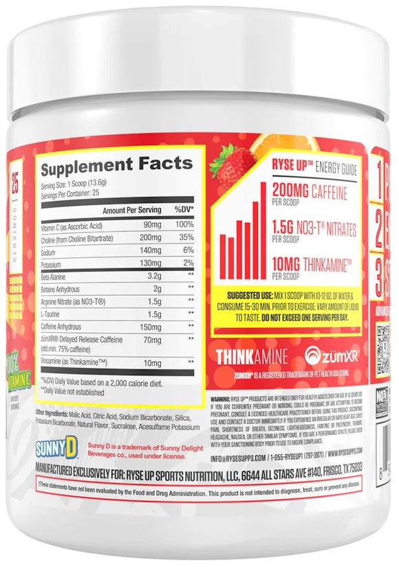 Ryse Supplements Pre-Workout 20 servings|Lowcostvitamin.com|Citrulline