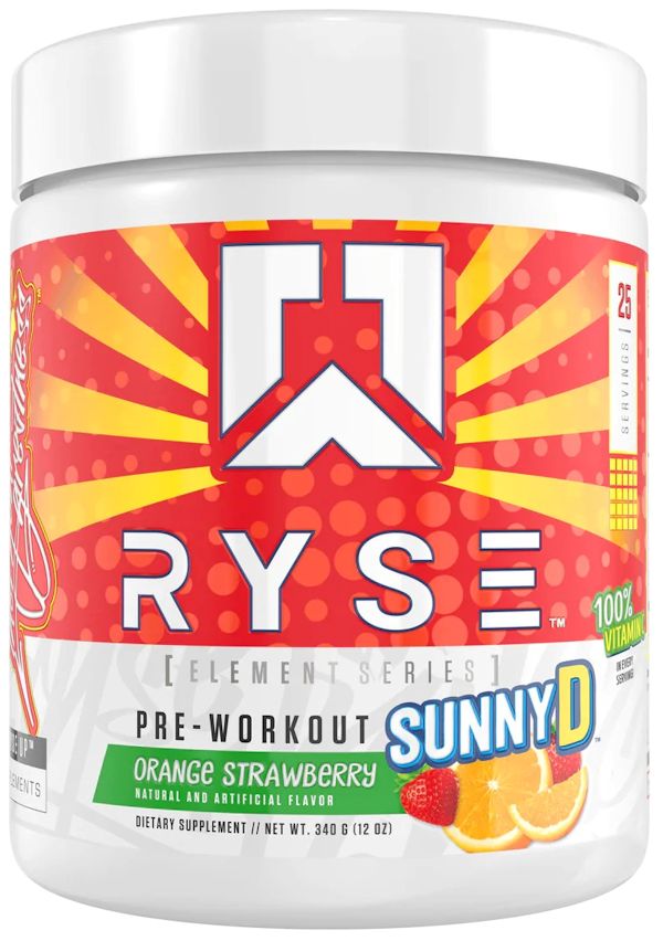 RYSE Element Series Pre-Workout supplement sunny d