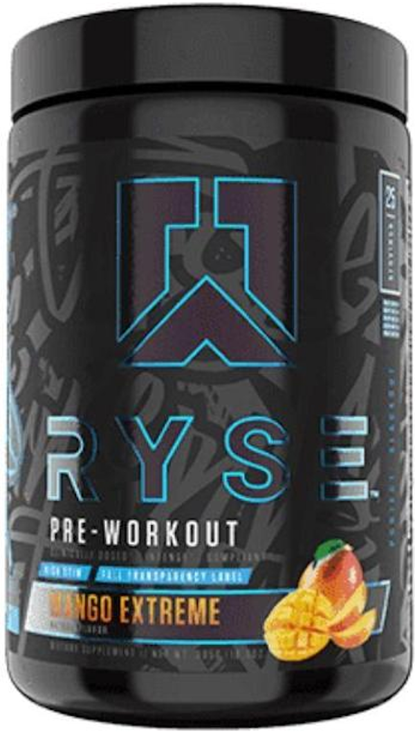 Ryse Supplements Black Pre-Workout high stimulant pumps