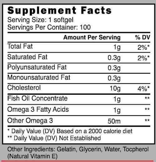 Prime Nutrition Omega 3 100 softgels|Lowcostvitamin.com|