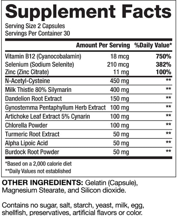 Gaspari Proven Liver DTOX facts