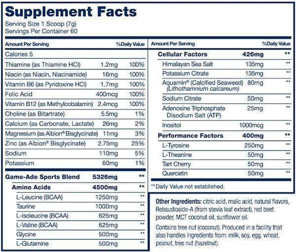 PVL Pure Vita Labs Game-Ade 60 servings|Lowcostvitamin.com|Pre-Workout