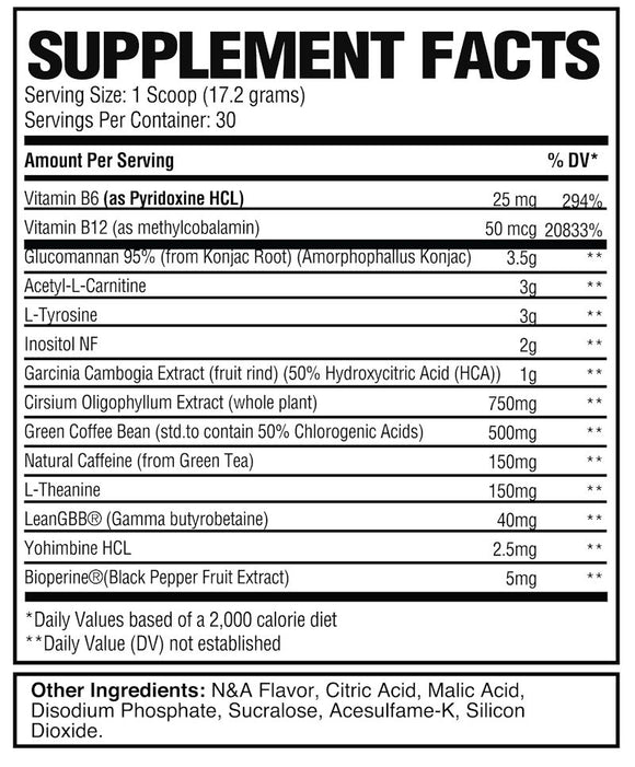 Raw Nutrition Burn Thermogenic Powder 30 Servings|Lowcostvitamin.com|Fat Burner