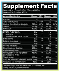 Ryse Godzilla Pre workout facts