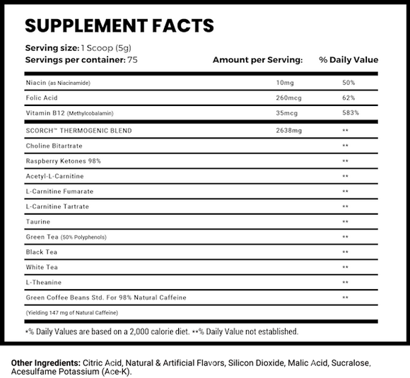 Man Sports Scorch Fat Burner Pre-Workout|Lowcostvitamin.com|Fat Burner