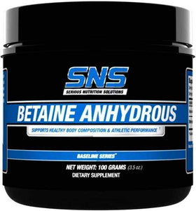 Serious Nutrition Solutions SNS Betaine Anhydrous 100 grams|Lowcostvitamin.com|Betaine Anhydrous