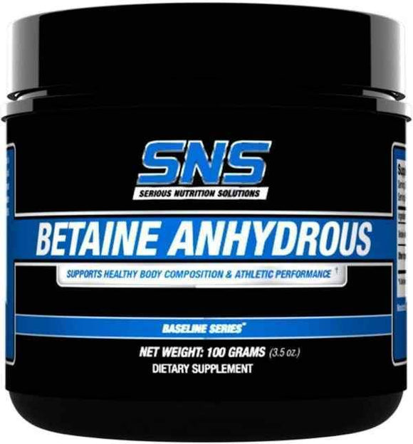 Serious Nutrition Solutions SNS Betaine Anhydrous 100 grams|Lowcostvitamin.com|Betaine Anhydrous