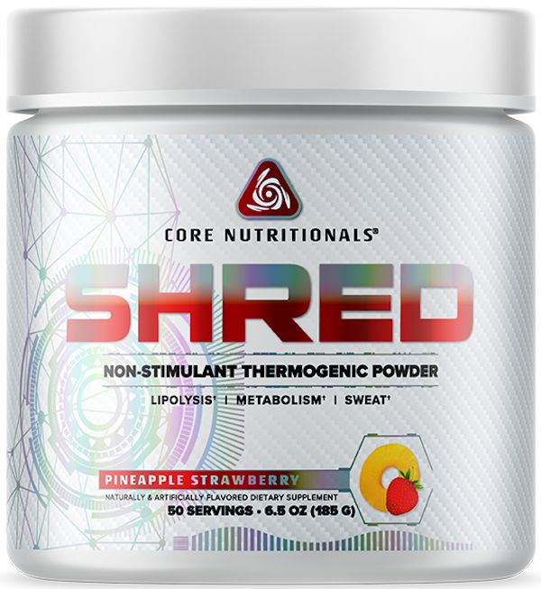 Core Nutritionals Shred Powder Non-Stim Fat Burner 50 Servings|Lowcostvitamin.com