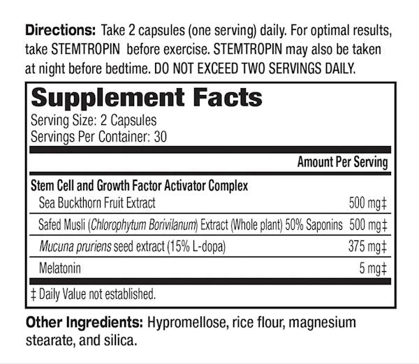 MuscleMeds Stemtropin growth 60 capsules fact