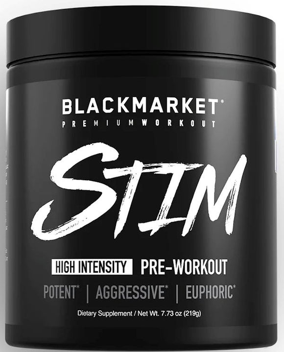 BlackMarket Labs Stim High-Stim Pre-Workout 60 servings|Lowcostvitamin.com|Beta-alanine