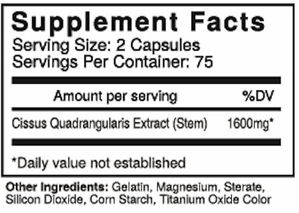 USP Labs Super Cissus Joint Support 150 Capsules Facts